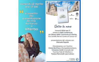 Venerdì 12 Aprile 0re 17.00 vi aspetto alla presentazione del mio Romanzo a Viterbo.